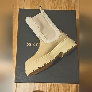 Made in Portugal Scotch & Soda Light Sand Chunky Leather Boots EU 38 / US 7.5